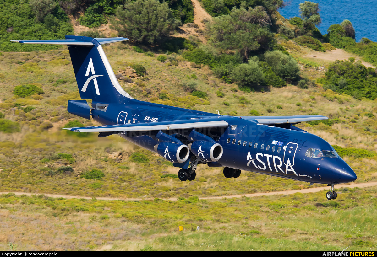 Astra Airlines SX-DIZ aircraft at Skiathos