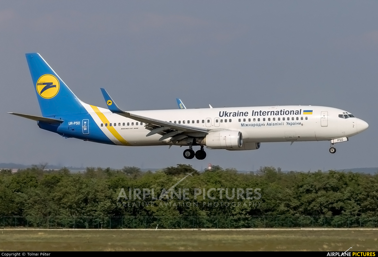 Ukraine National Airlines UR-PSO aircraft at Budapest Ferenc Liszt International Airport