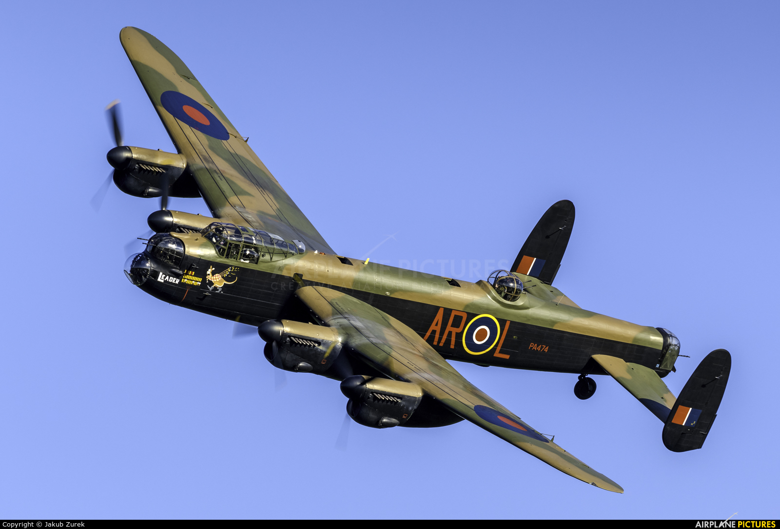 Royal Air Force "Battle of Britain Memorial Flight" PA474 aircraft at Old Warden