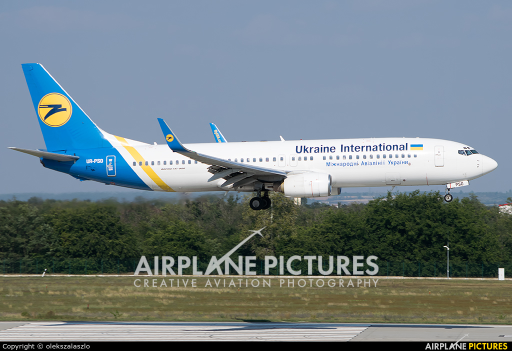 Ukraine National Airlines UR-PSO aircraft at Budapest Ferenc Liszt International Airport