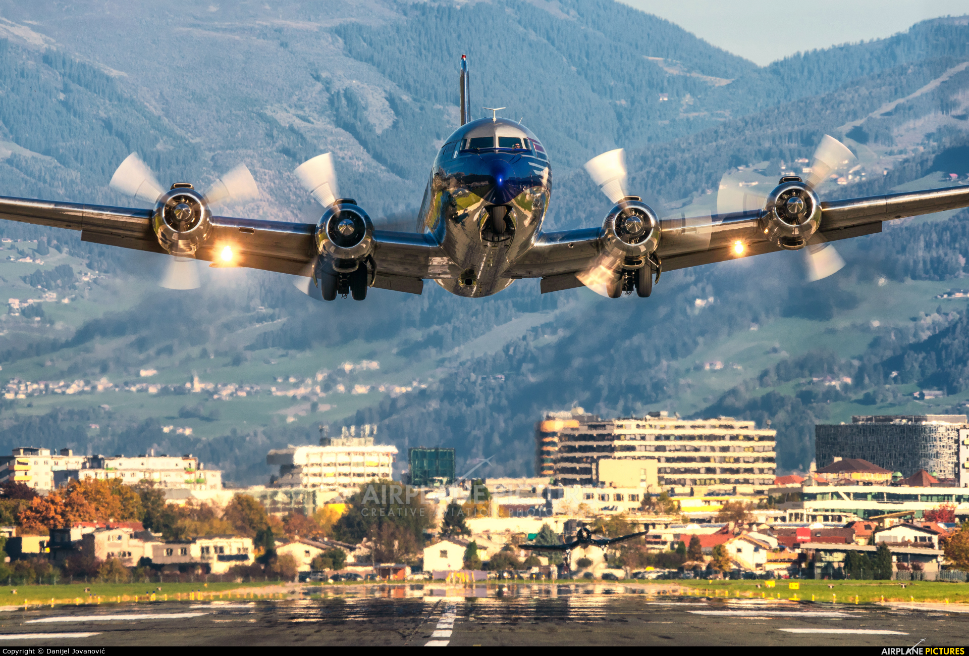 Red Bull OE-LDM aircraft at Innsbruck