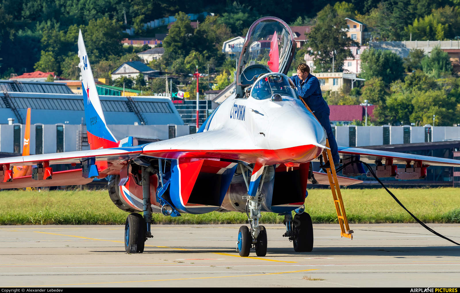 Russia - Air Force "Strizhi" RF-92134 aircraft at Sochi Intl