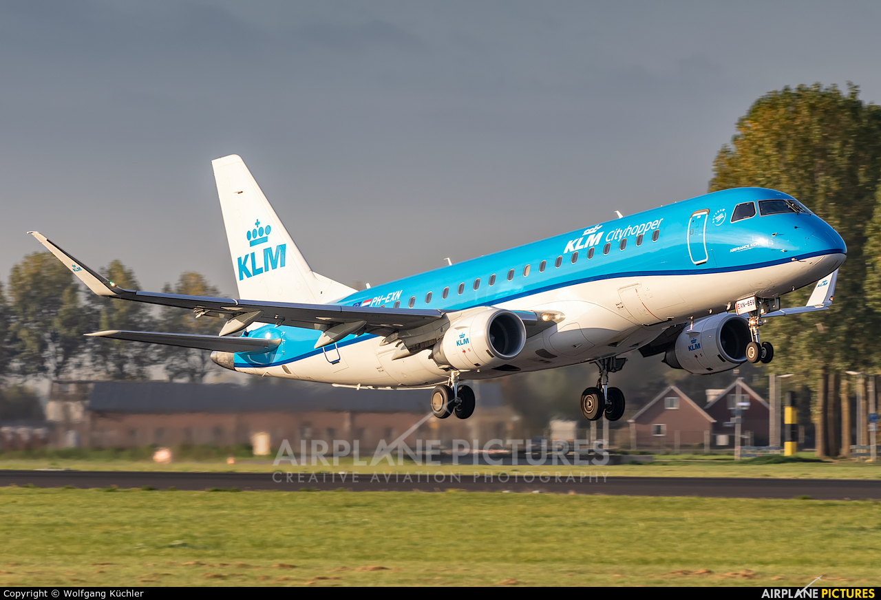 KLM Cityhopper PH-EXN aircraft at Amsterdam - Schiphol