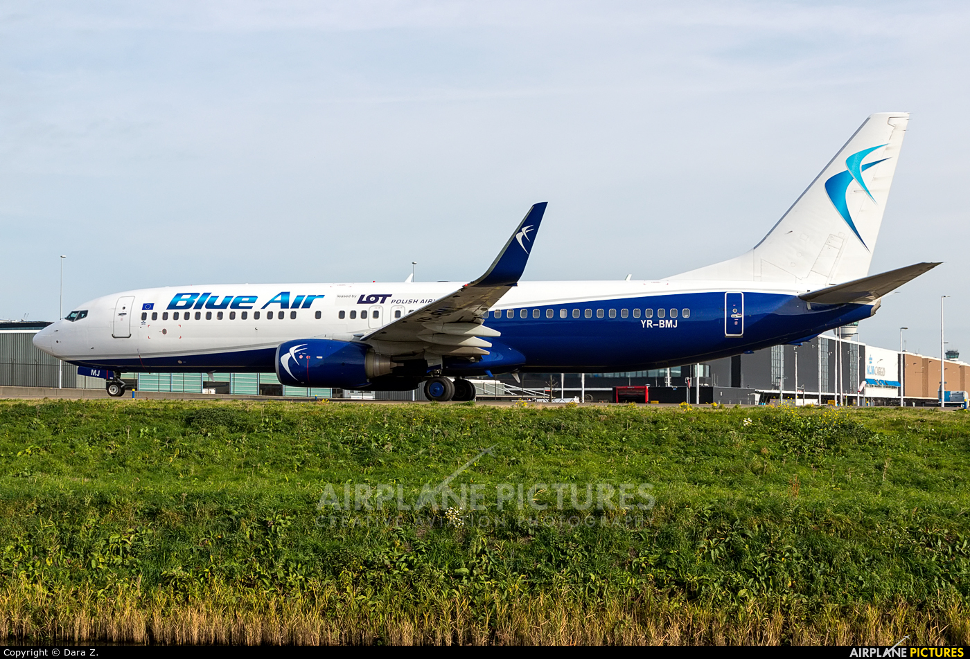 Blue Air YR-BMJ aircraft at Amsterdam - Schiphol