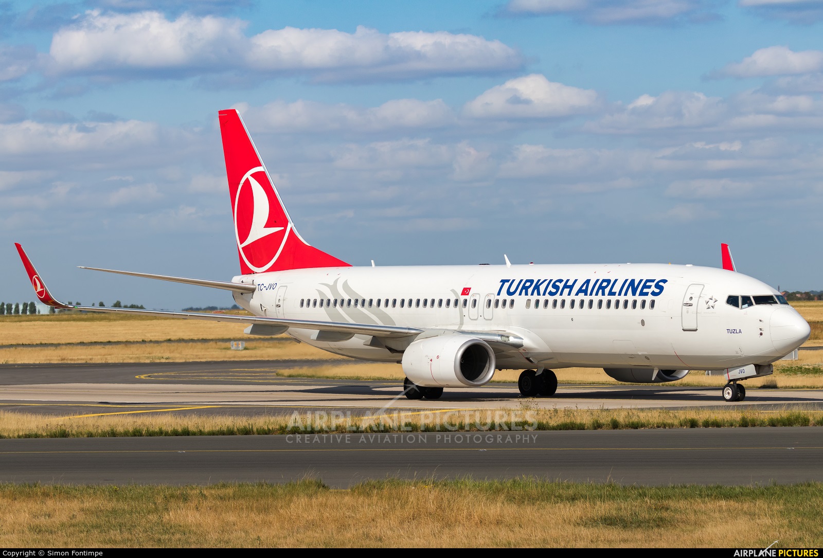Turkish Airlines TC-JVO aircraft at Paris - Charles de Gaulle