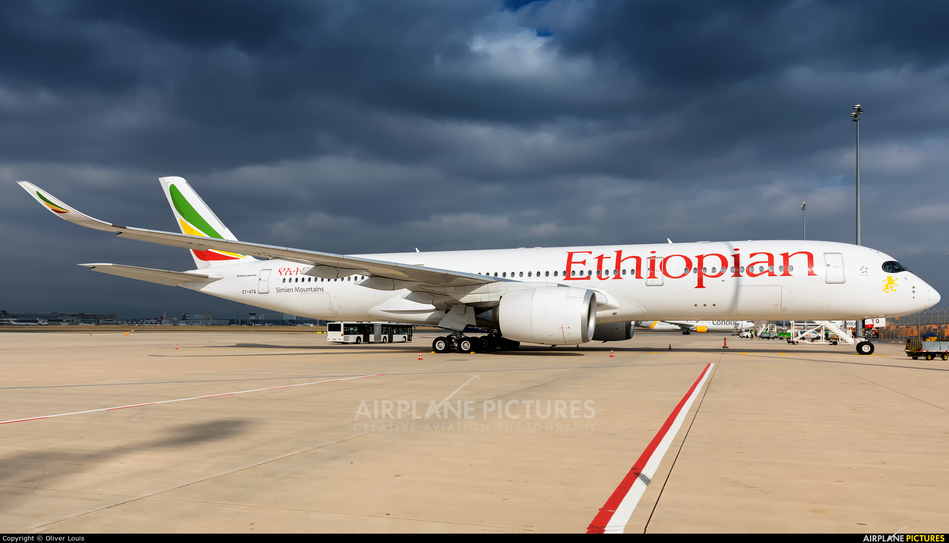 Ethiopian Airlines ET-ATQ aircraft at Frankfurt