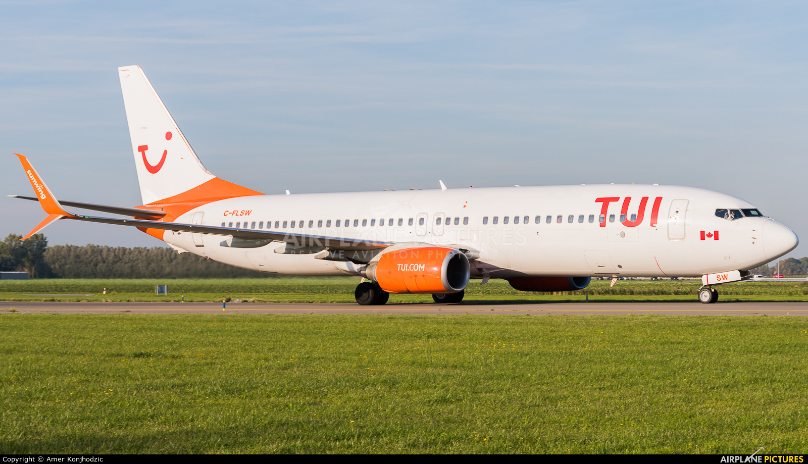 TUI Airlines Netherlands C-FLSW aircraft at Amsterdam - Schiphol