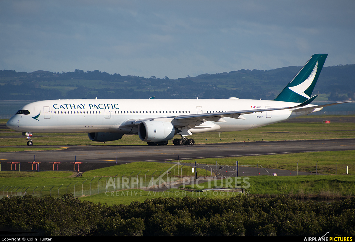 Cathay Pacific B-LRJ aircraft at Auckland Intl