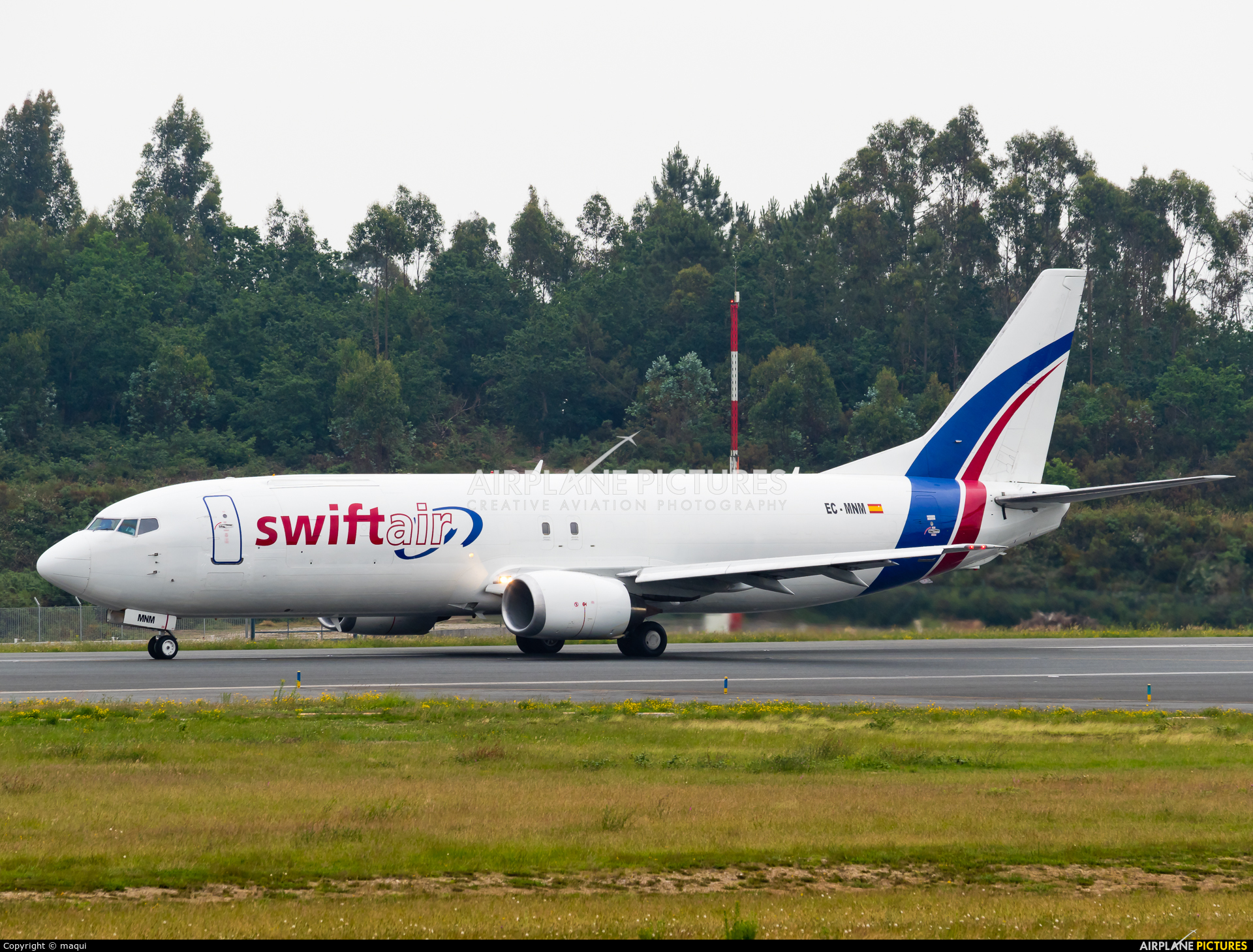 Swiftair EC-MNM aircraft at Santiago de Compostela