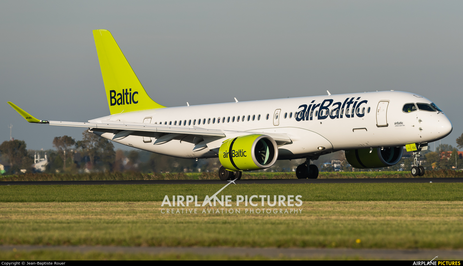 Air Baltic YL-CSJ aircraft at Amsterdam - Schiphol