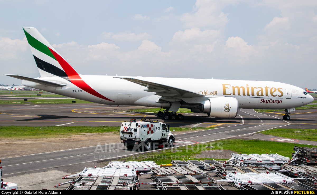 Emirates Sky Cargo A6-EFI aircraft at Mexico City - Licenciado Benito Juarez Intl