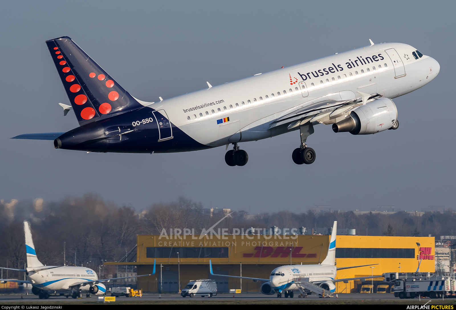 Brussels Airlines OO-SSO aircraft at Warsaw - Frederic Chopin