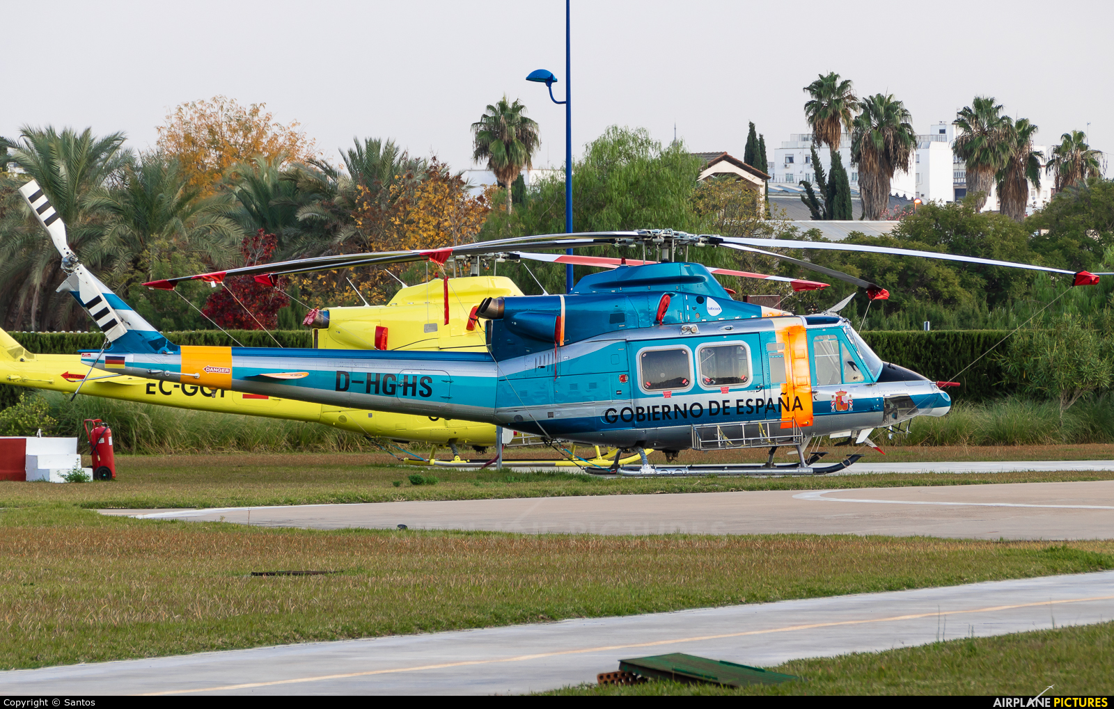 Babcock Support services D-HGHS aircraft at Seville - La Cartuja Heliport