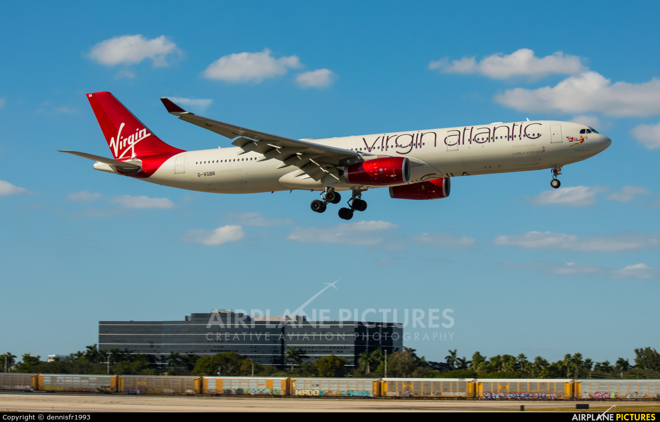 Virgin Atlantic G-VGBR aircraft at Miami Intl