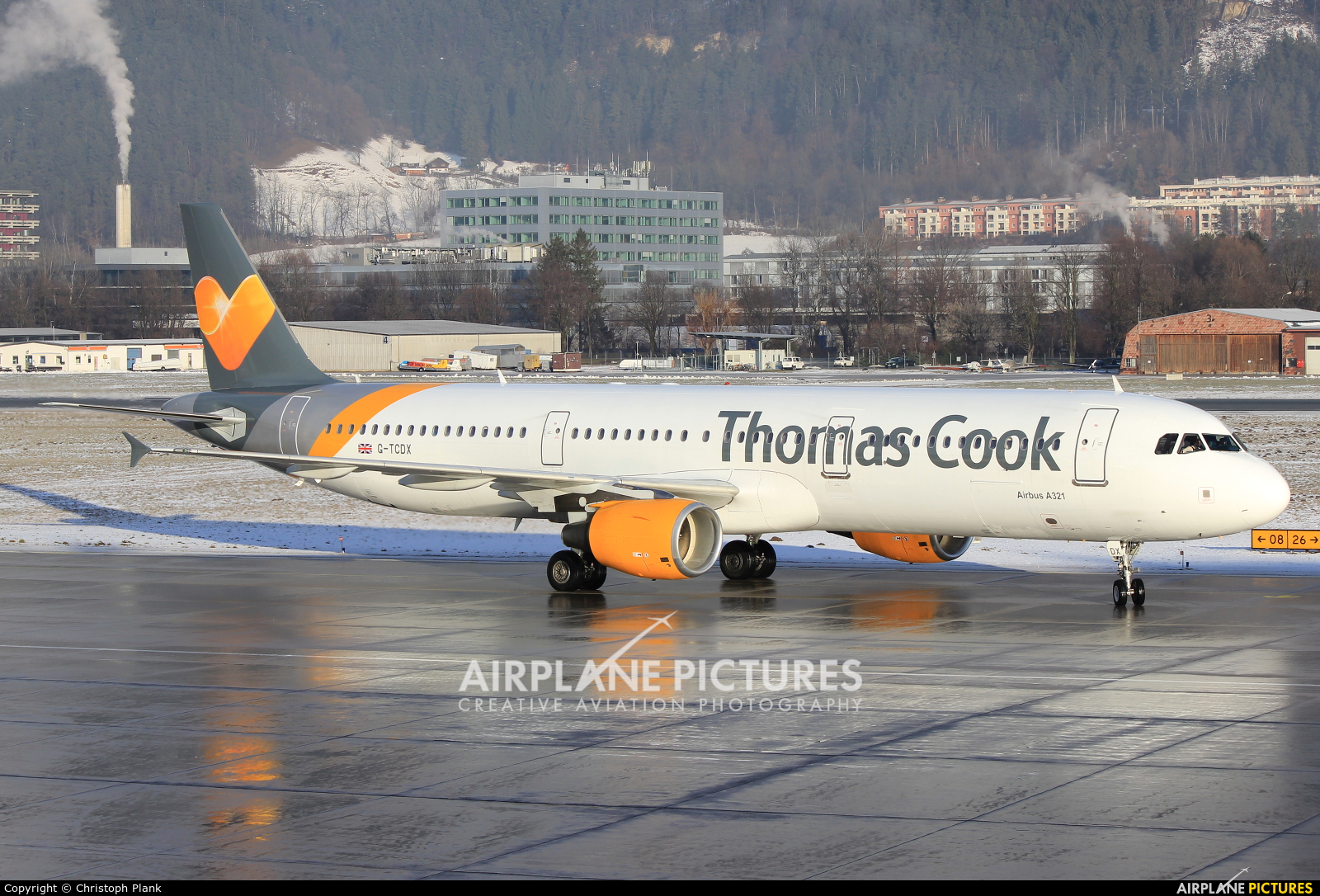 Thomas Cook G-TCDX aircraft at Innsbruck