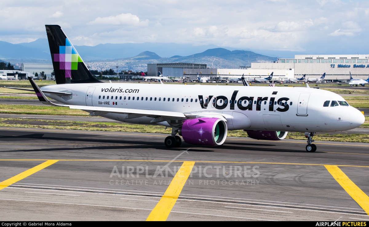Volaris XA-VRE aircraft at Mexico City - Licenciado Benito Juarez Intl