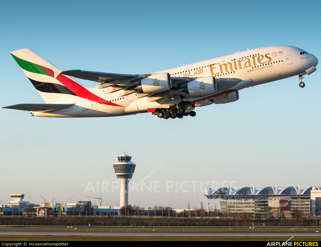 Emirates Airlines A6-EDI aircraft at Munich