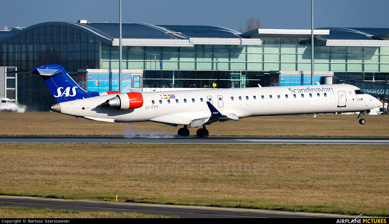 SAS - Scandinavian Airlines (CityJet) EI-FPF aircraft at Wrocław - Copernicus