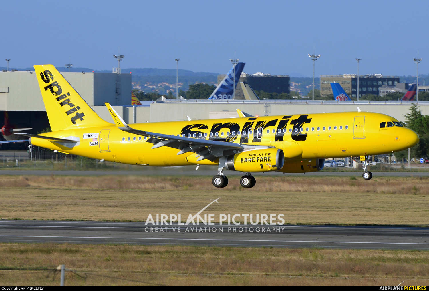 Spirit Airlines F-WWIT aircraft at Toulouse - Blagnac