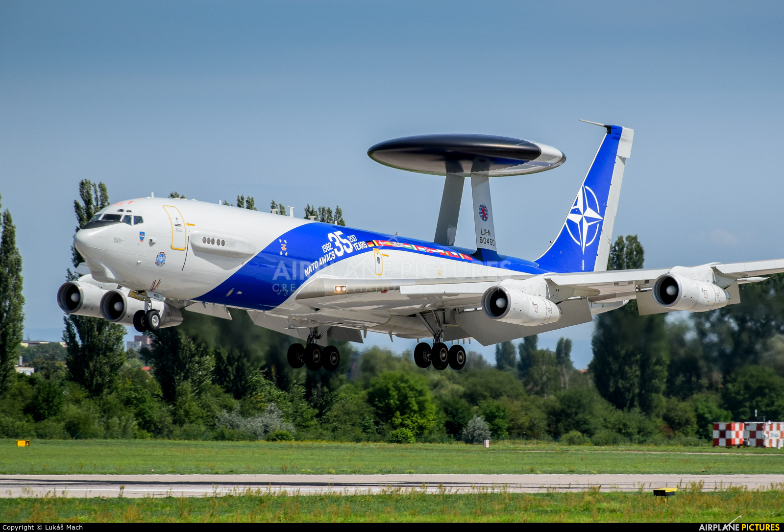 NATO LX-N90450 aircraft at Pardubice