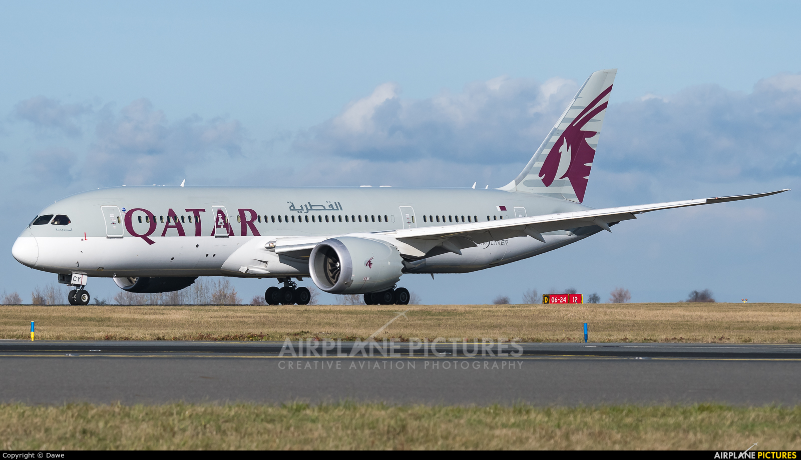 Qatar Airways A7-BCY aircraft at Prague - Václav Havel