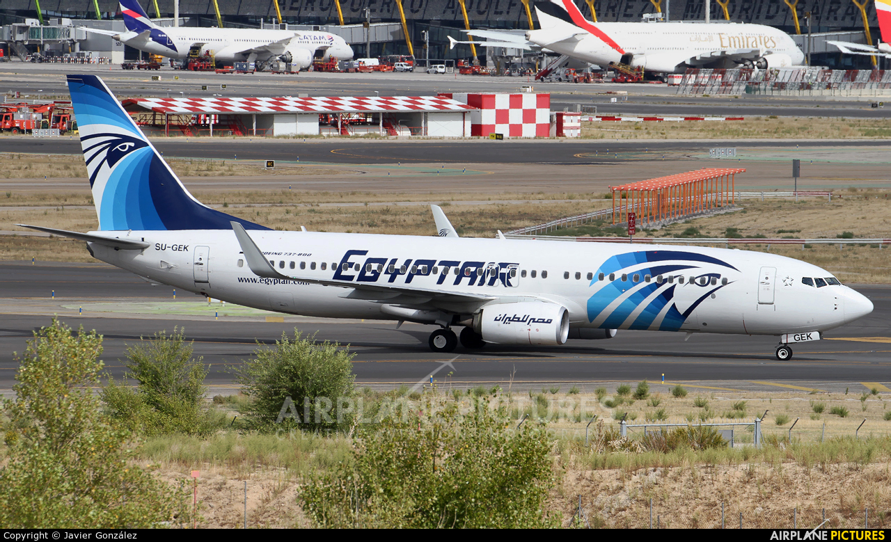 Egyptair SU-GEK aircraft at Madrid - Barajas