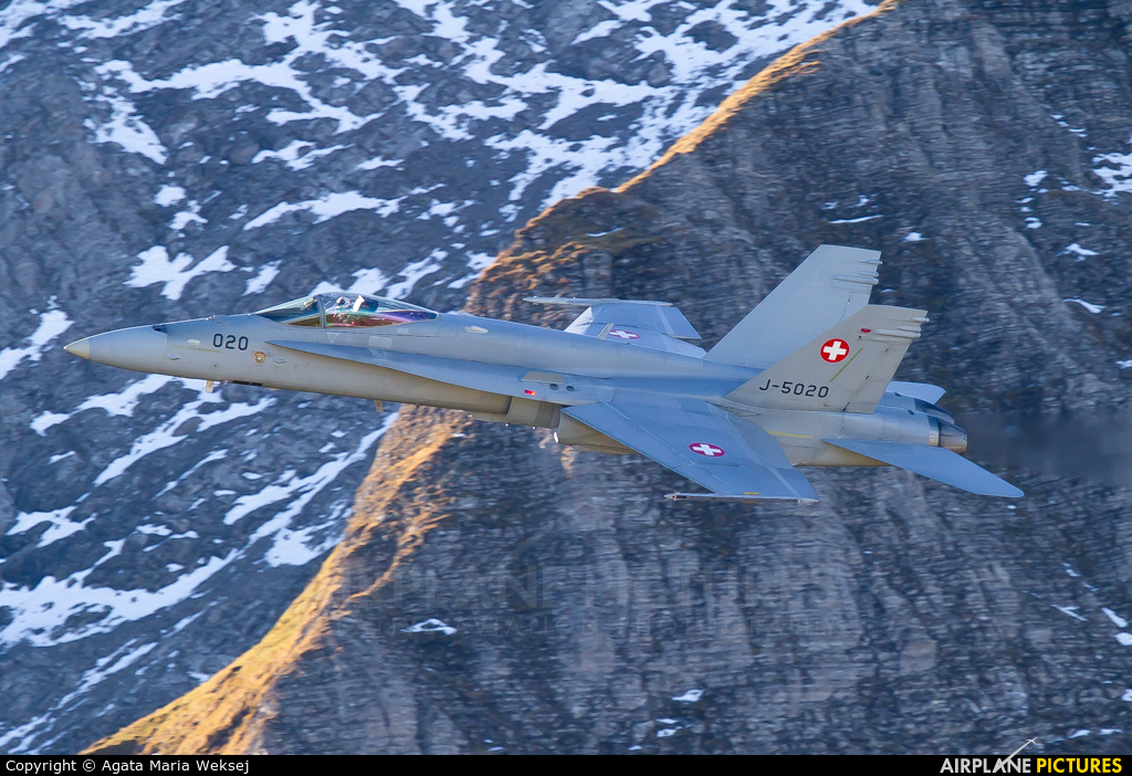 Switzerland - Air Force J-5020 aircraft at Axalp - Ebenfluh Range