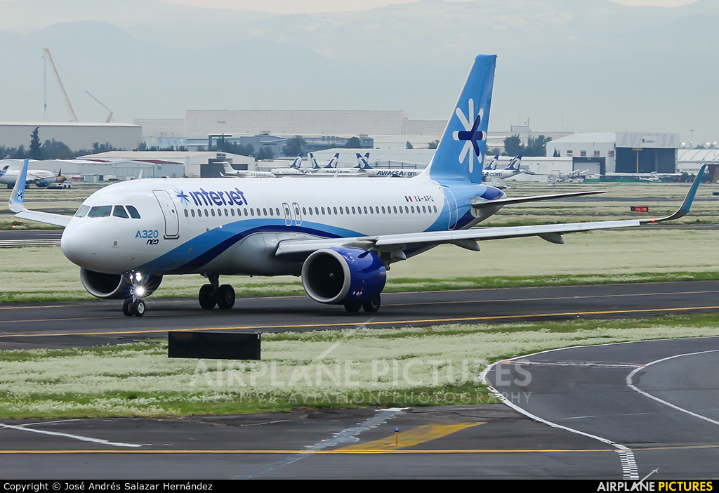 Interjet XA-APO aircraft at Mexico City - Licenciado Benito Juarez Intl