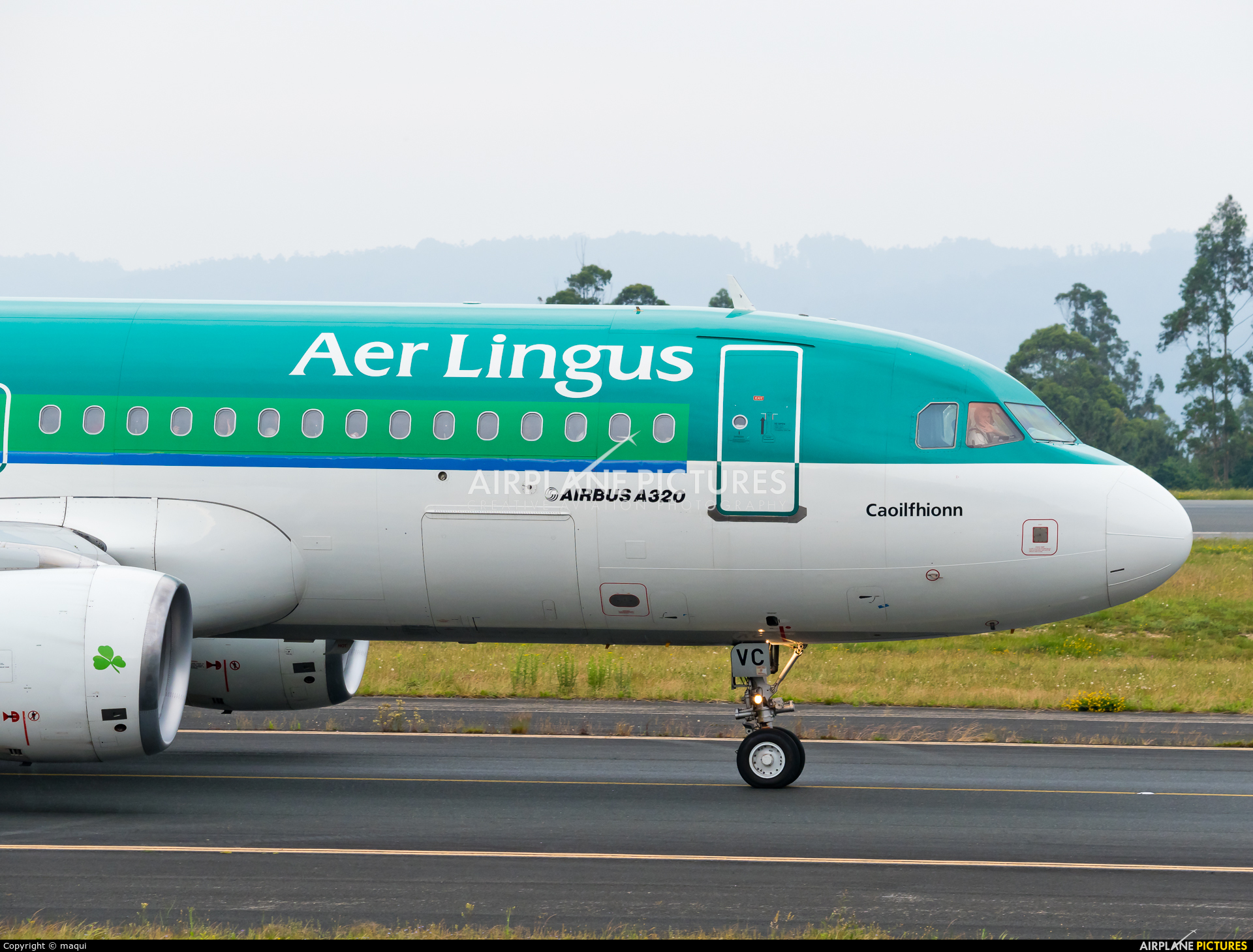 Aer Lingus EI-CVC aircraft at Santiago de Compostela