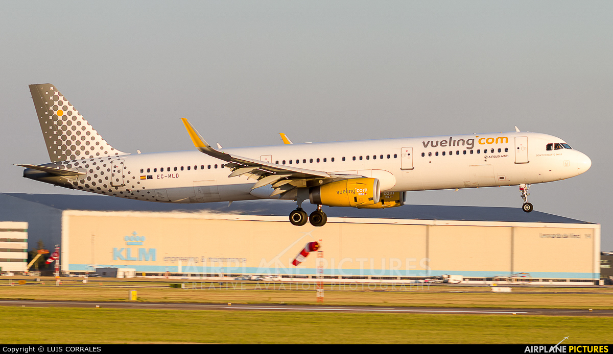 Vueling Airlines EC-MLD aircraft at Amsterdam - Schiphol