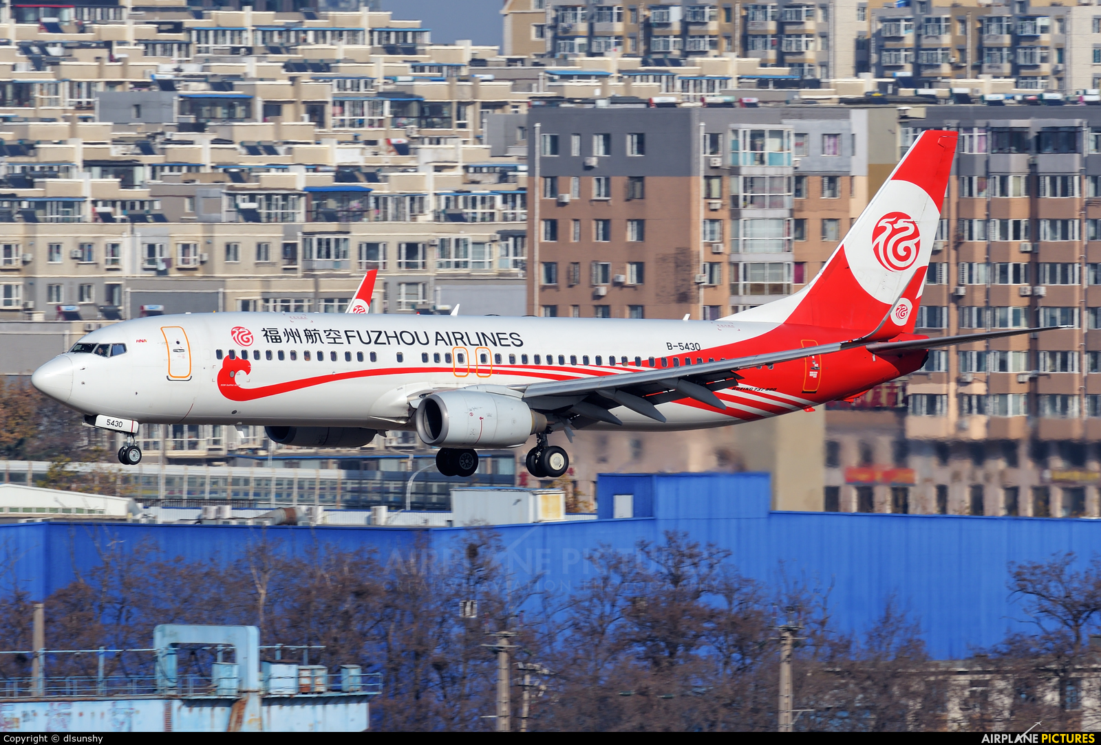 Fuzhou Airlines B-5430 aircraft at Dalian Zhoushuizi Int'l