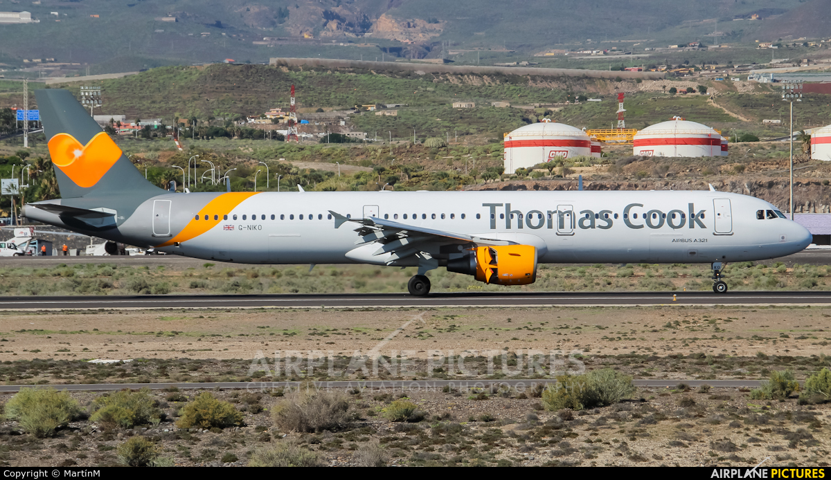 Thomas Cook G-NIKO aircraft at Tenerife Sur - Reina Sofia