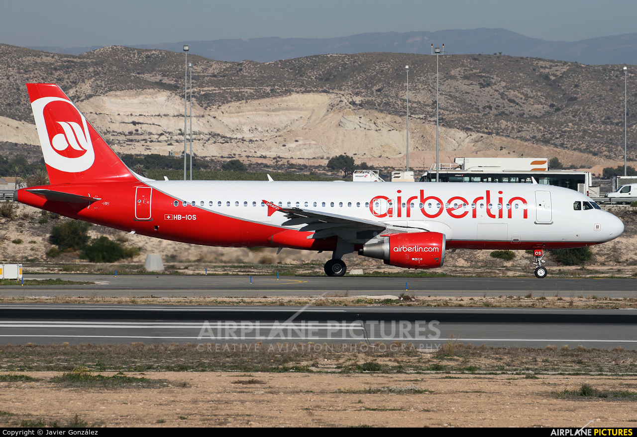 Air Berlin - Belair HB-IOS aircraft at Alicante - El Altet