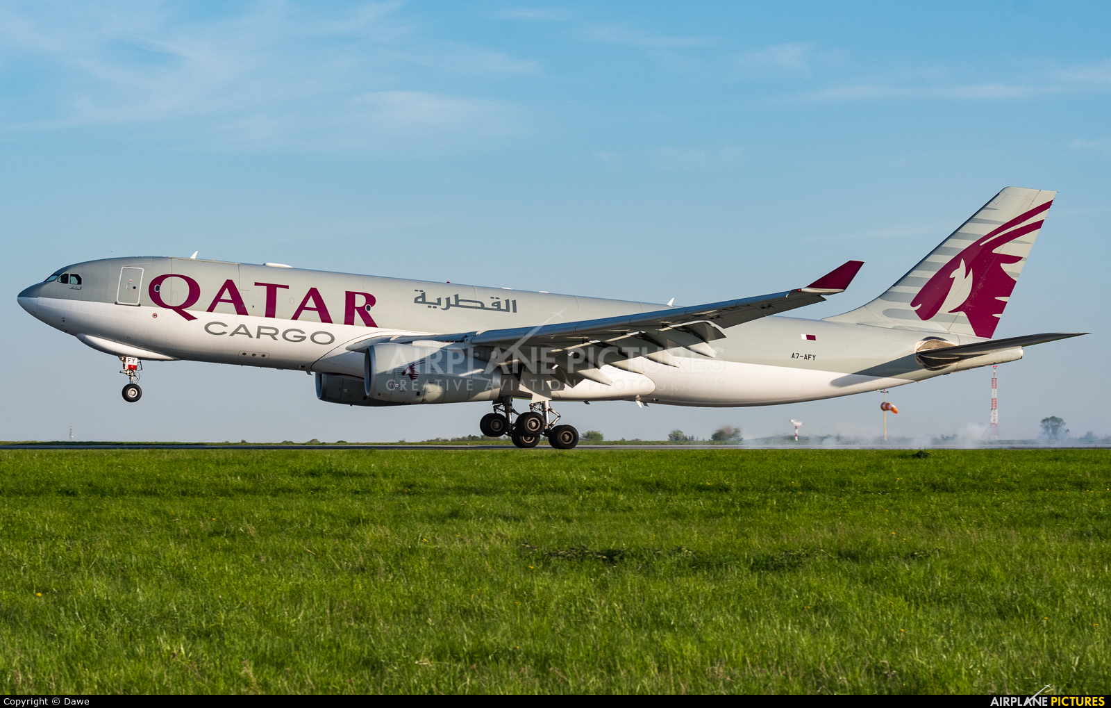 Qatar Airways Cargo A7-AFY aircraft at Prague - Václav Havel