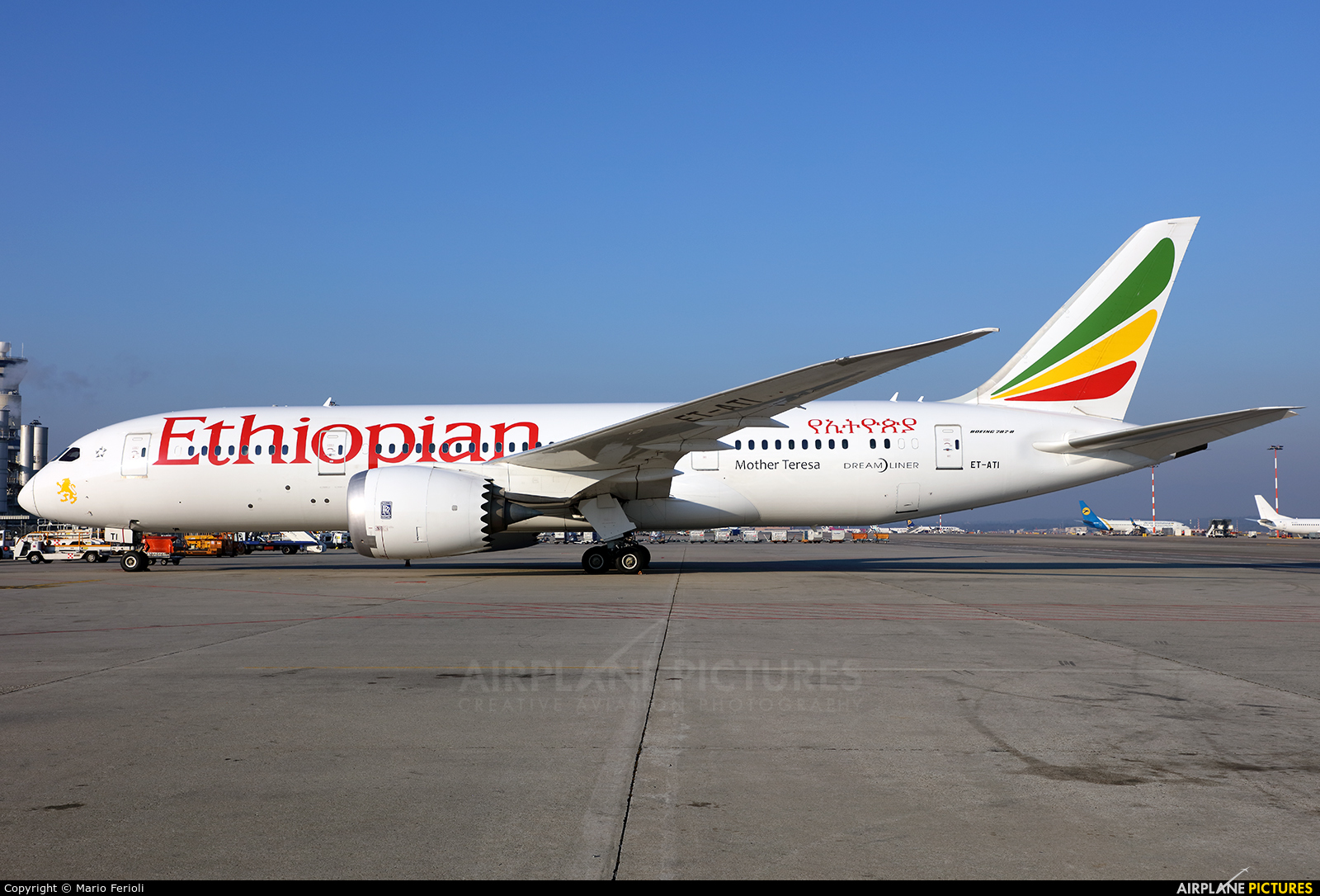 Ethiopian Airlines ET-ATI aircraft at Milan - Malpensa