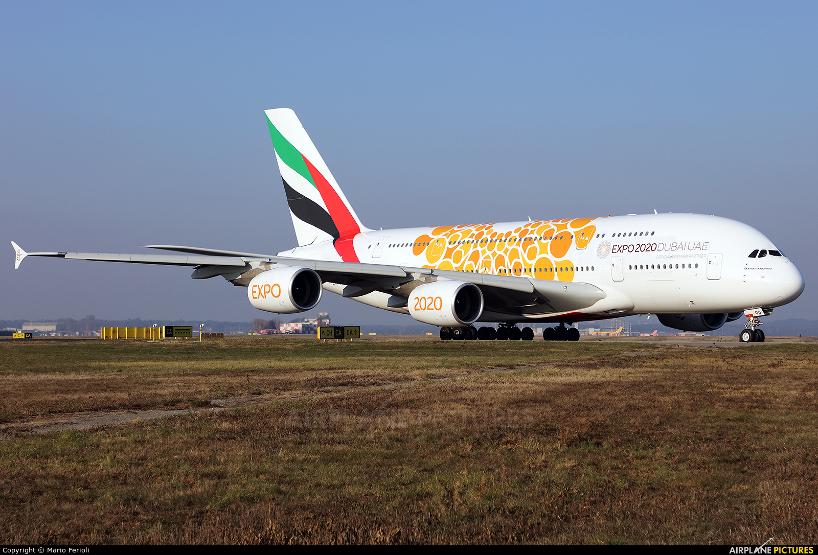 Emirates Airlines A6-EOU aircraft at Milan - Malpensa