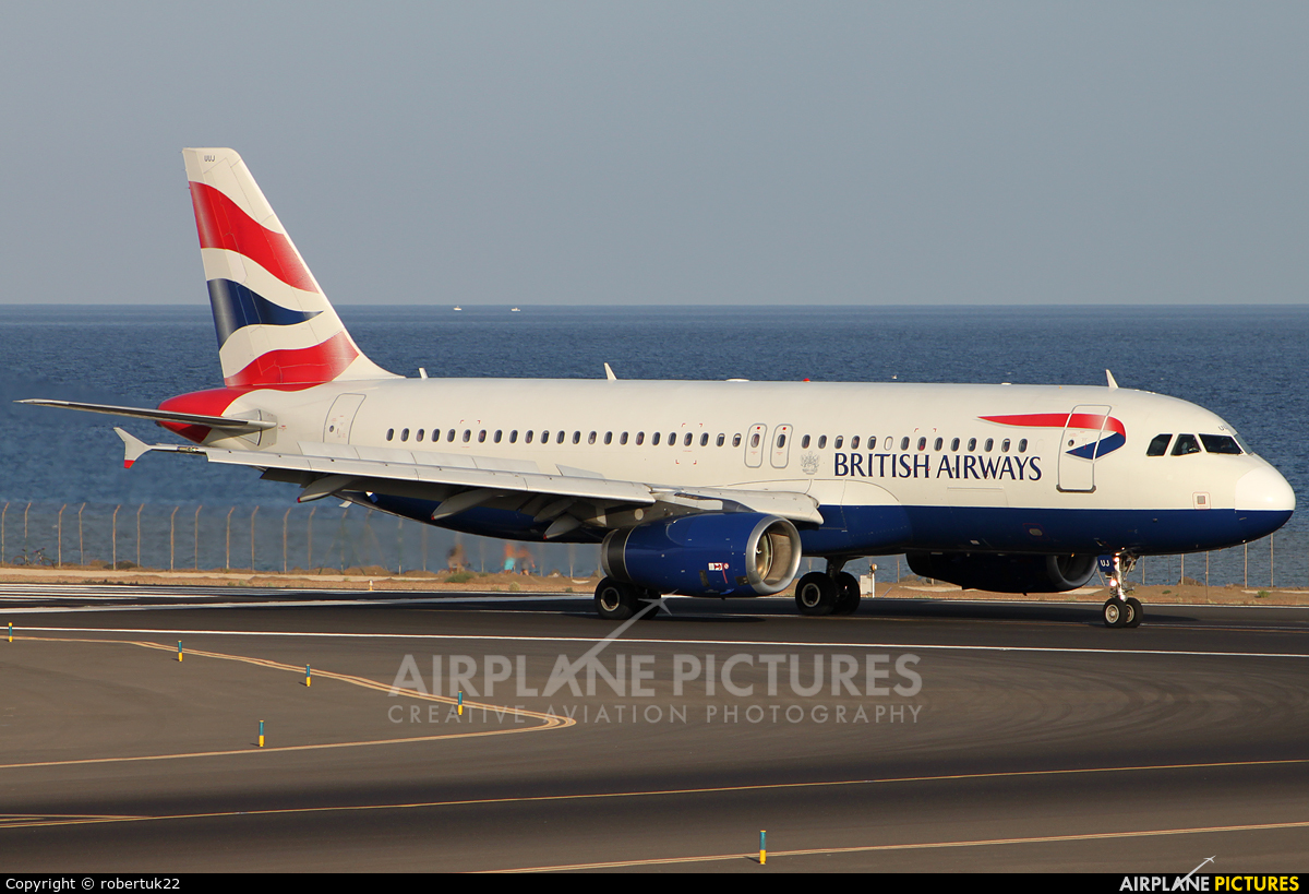 British Airways G-EUUJ aircraft at Lanzarote - Arrecife