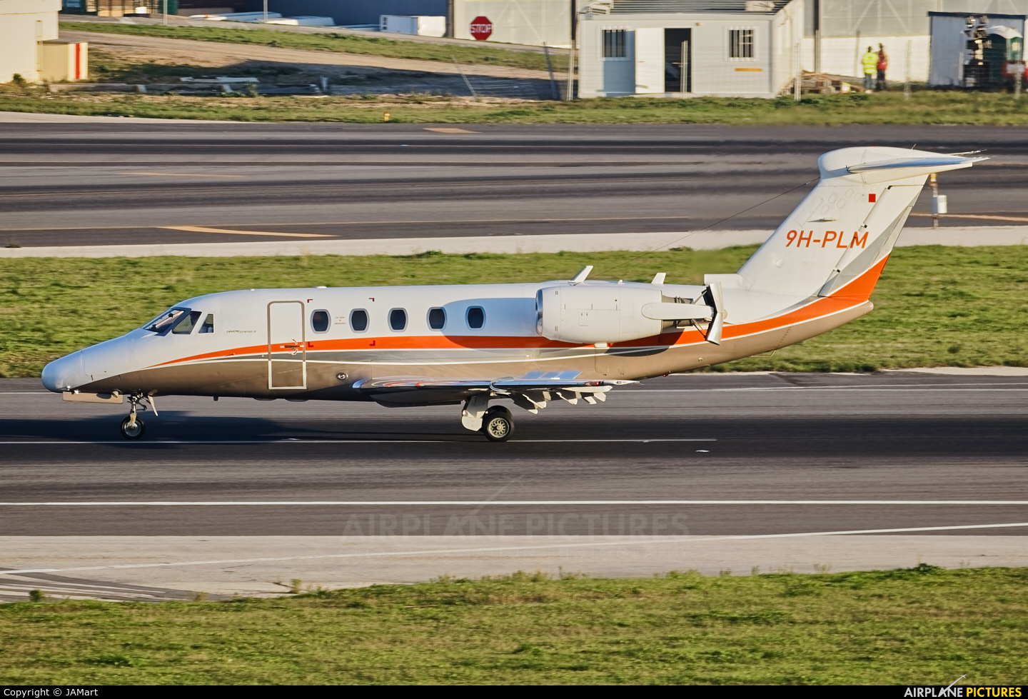 Lux Wing Group 9H-PLM aircraft at Lisbon