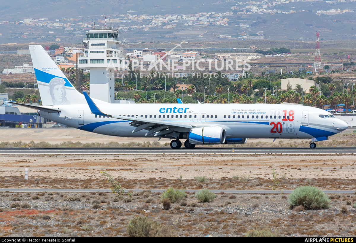 Enter Air SP-ENX aircraft at Tenerife Sur - Reina Sofia