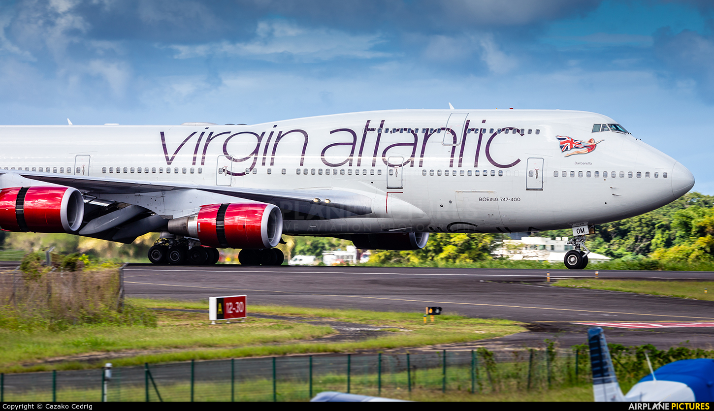 Virgin Atlantic G-VROM aircraft at Guadeloupe - Pointe-à-Pitre