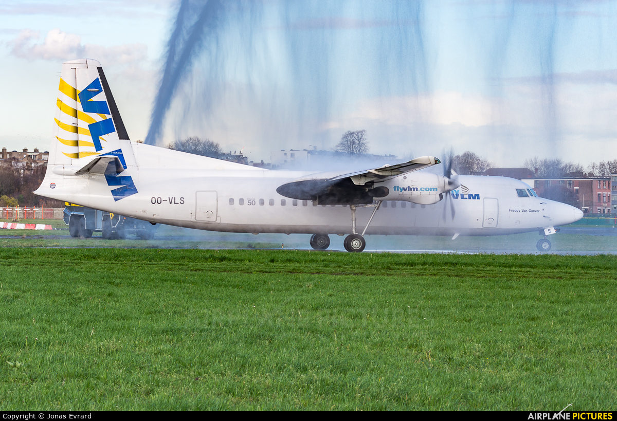 VLM Airlines OO-VLS aircraft at Antwerp - Deurne
