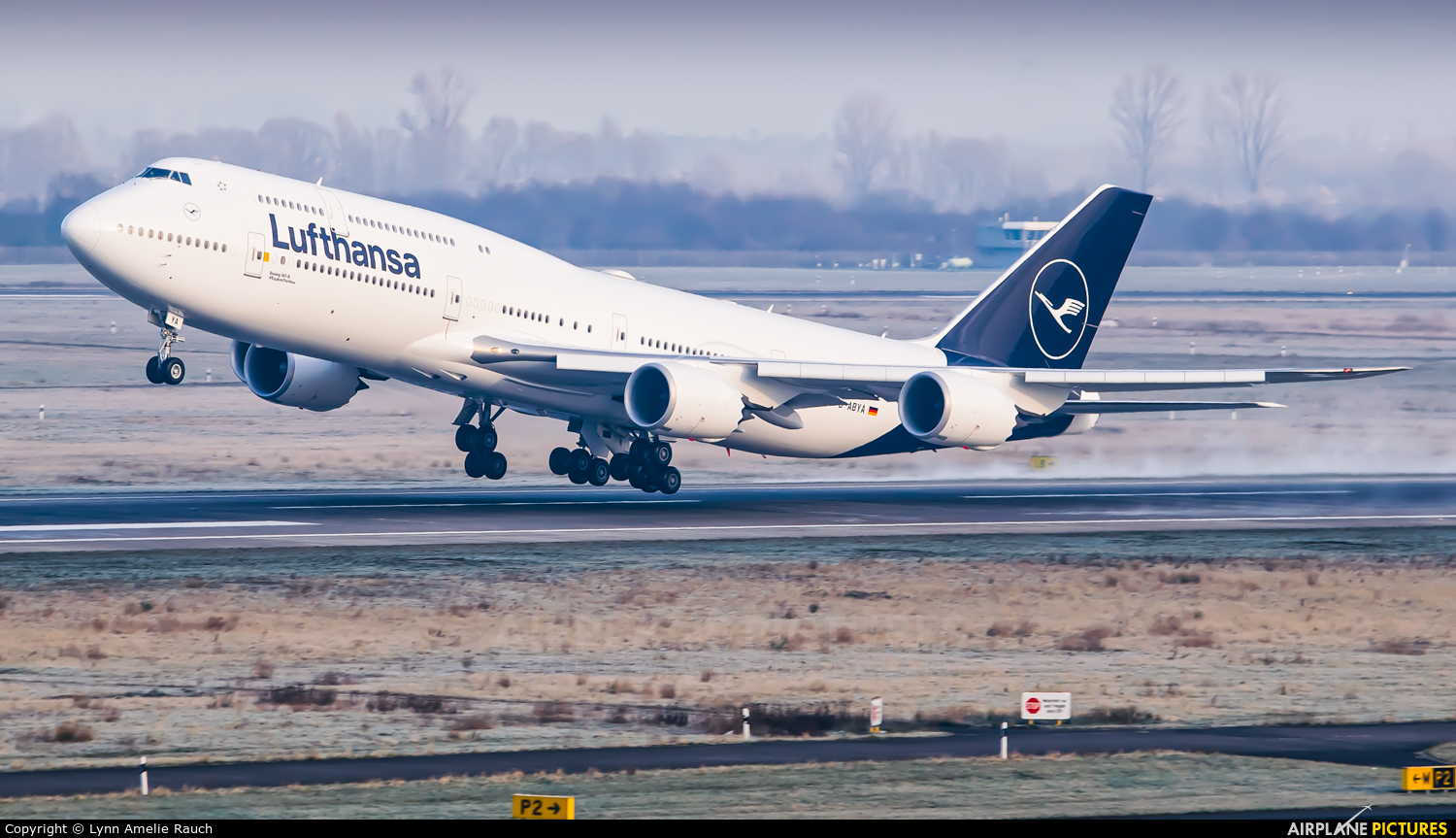 Lufthansa D-ABYA aircraft at Düsseldorf