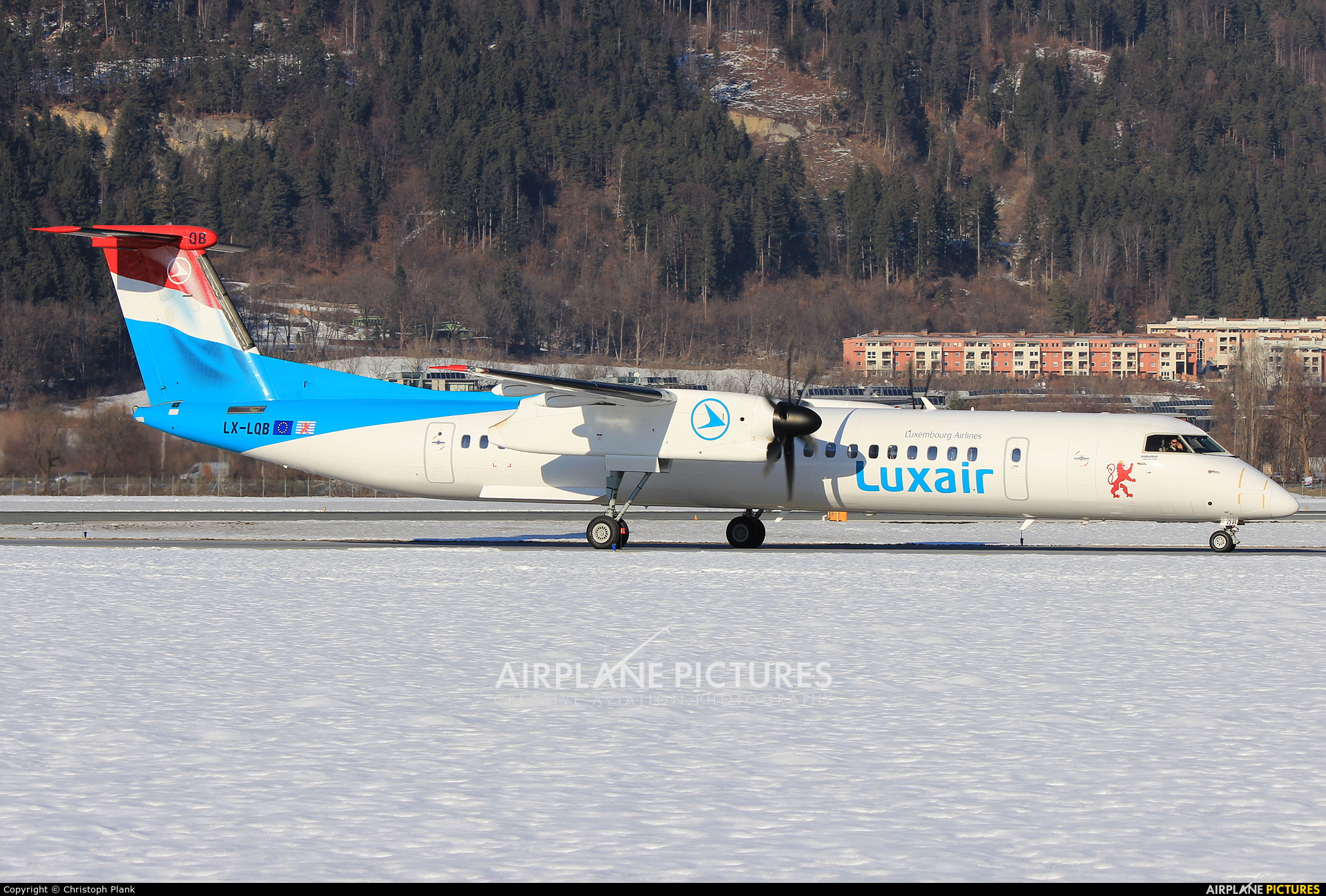 Luxair LX-LQB aircraft at Innsbruck