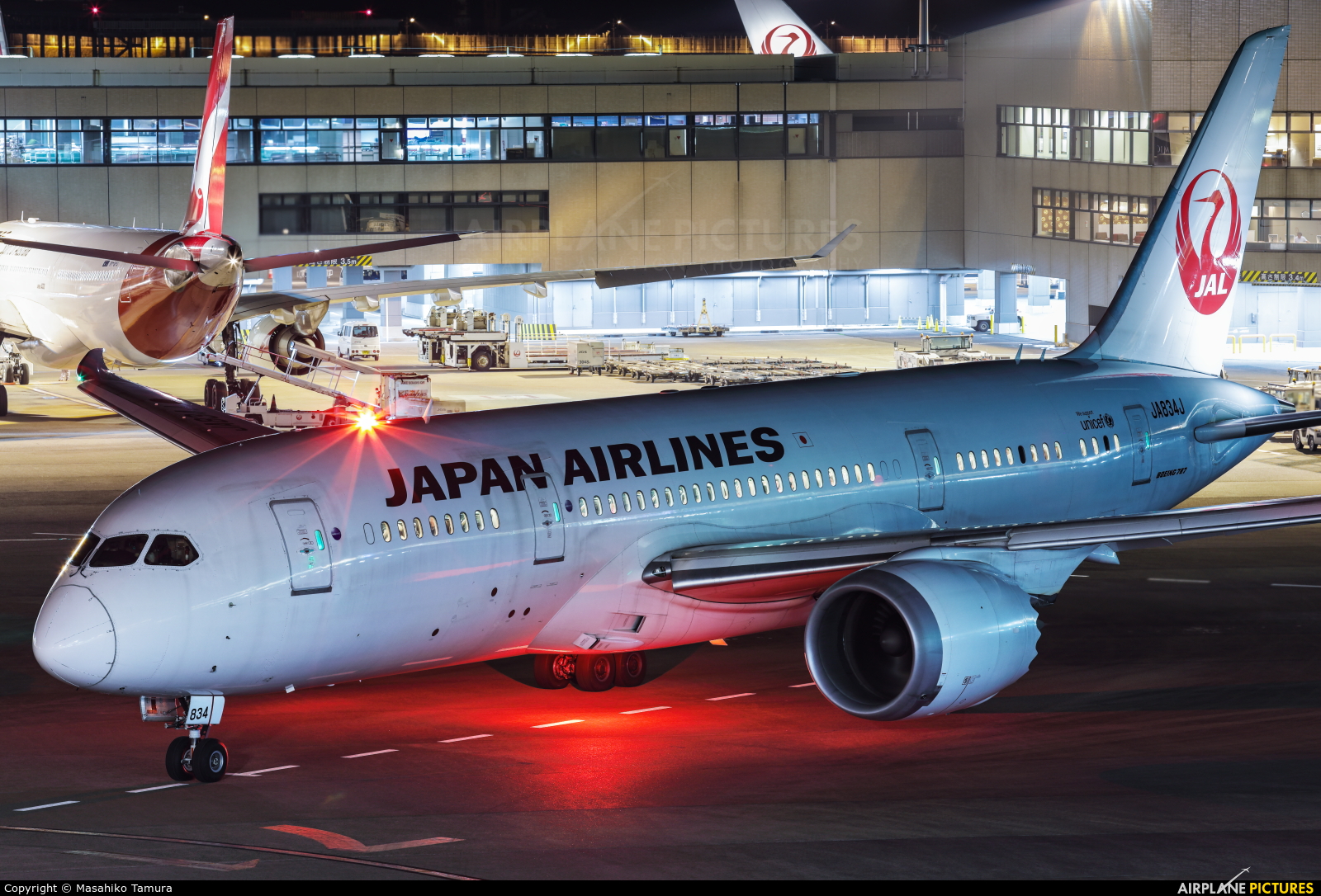 JAL - Japan Airlines JA834J aircraft at Tokyo - Narita Intl