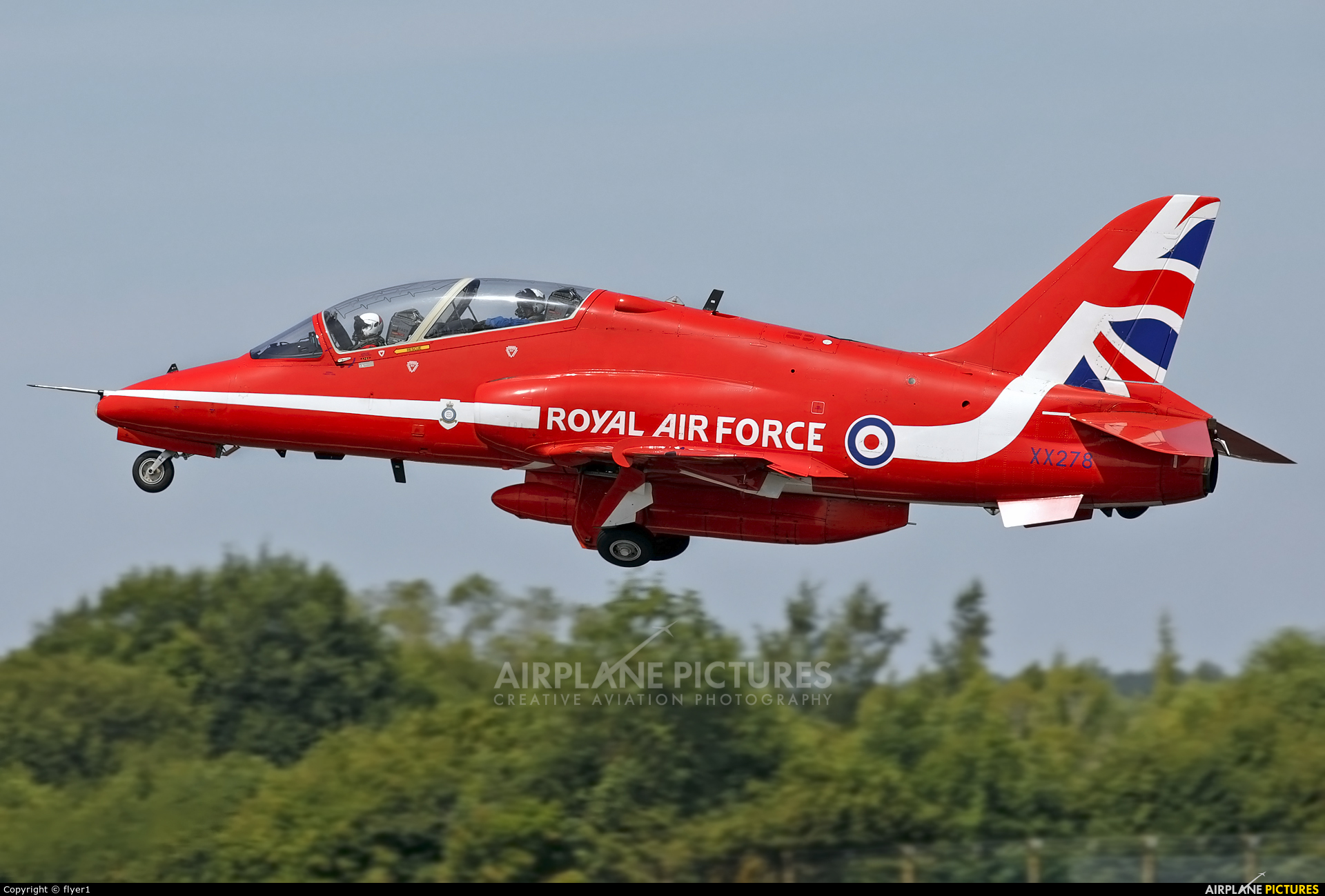 Royal Air Force "Red Arrows" XX278 aircraft at Fairford