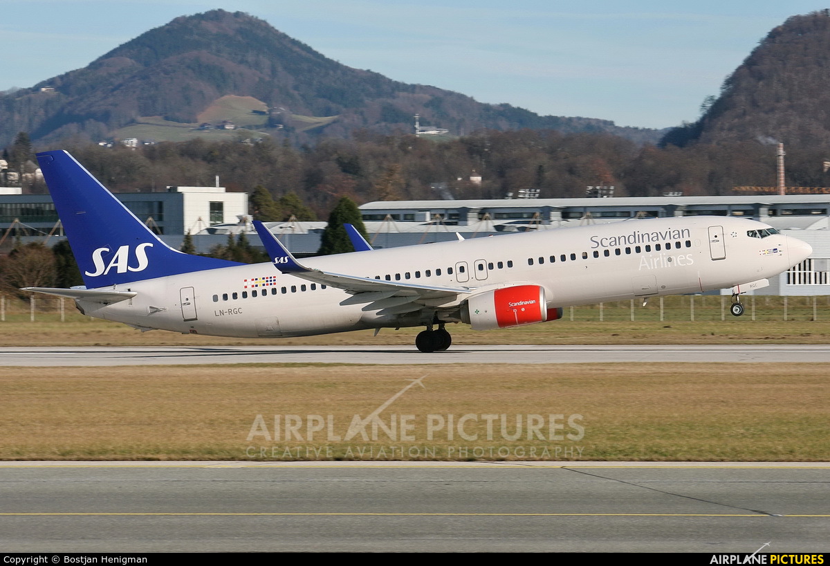SAS - Scandinavian Airlines LN-RGC aircraft at Salzburg