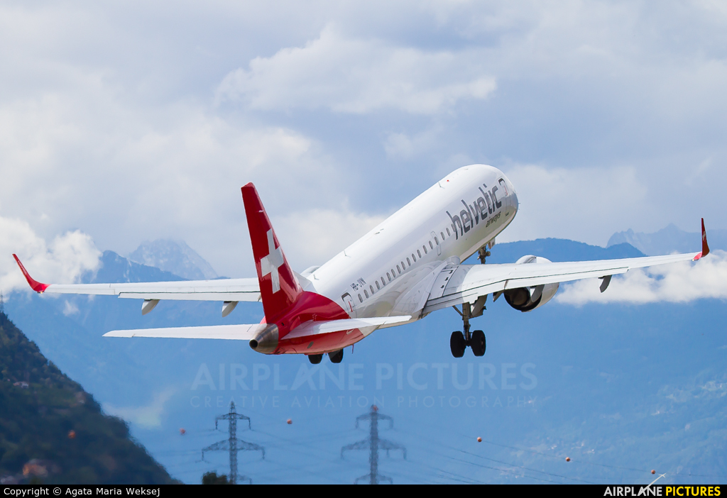 Helvetic Airways HB-JVN aircraft at Sion