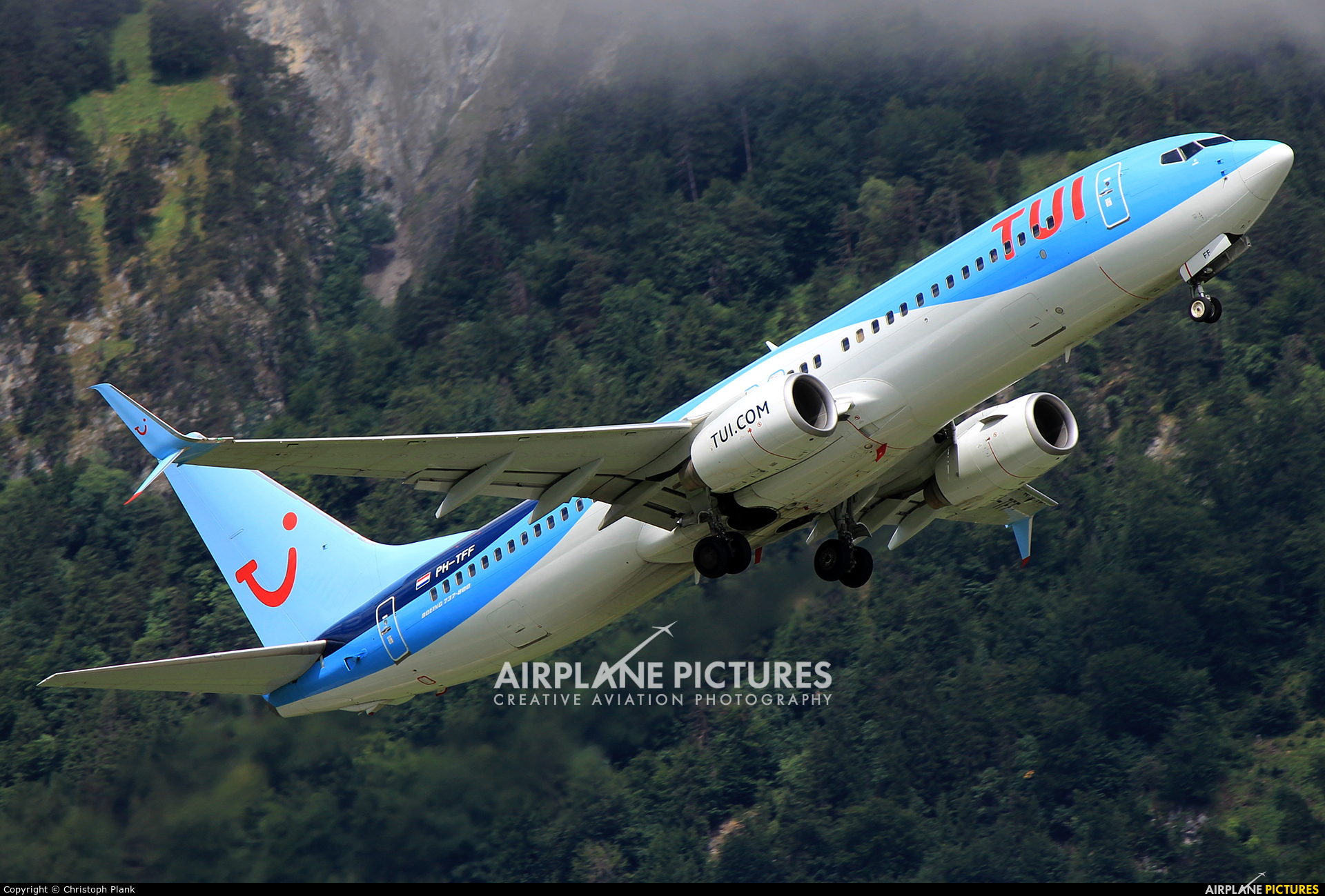 TUI Airlines Netherlands PH-TFF aircraft at Innsbruck