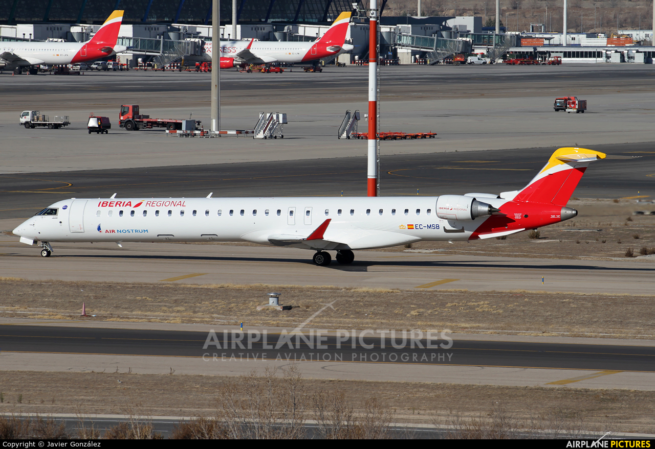 Air Nostrum - Iberia Regional EC-MSB aircraft at Madrid - Barajas