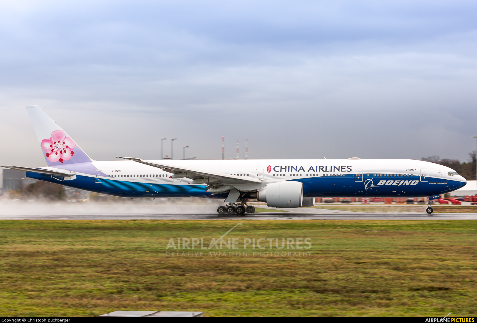 China Airlines B-18007 aircraft at Frankfurt